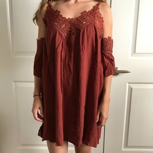 Tobi copper dress. So unique! Only worn once! XS
